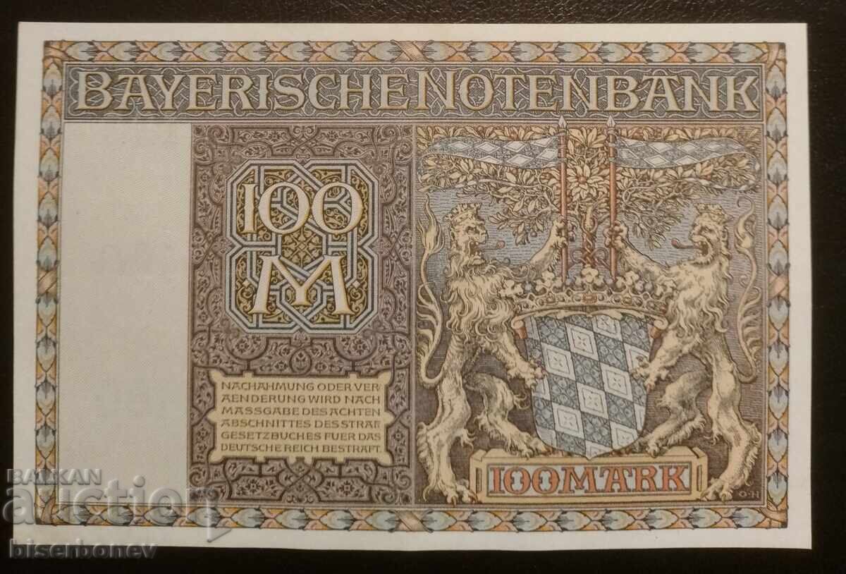 100 Mark Germany/Bavaria, 1922, 100 Mark Germany, Almost Uncirculated with price 35.00 BGN | € 17.90
