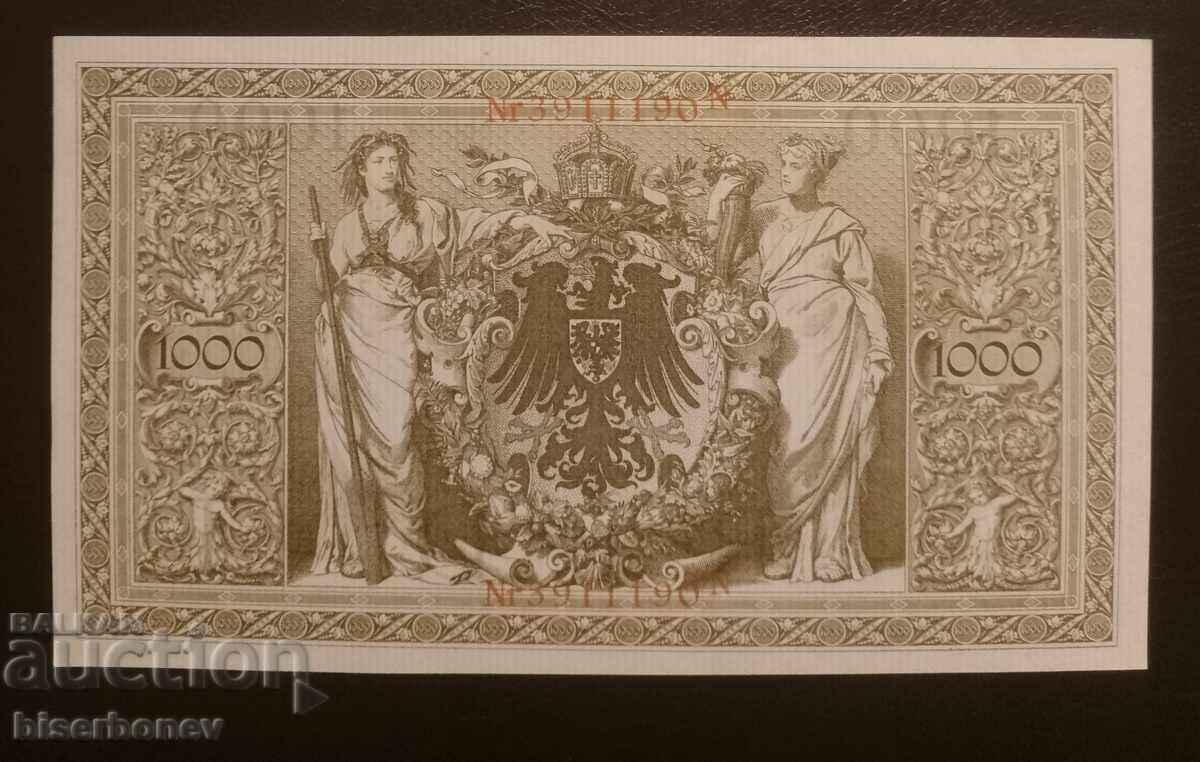 1000 марки Германия, 1000 mark Germany, 1910, UNC с цена 19.00 лв. | € 9.71