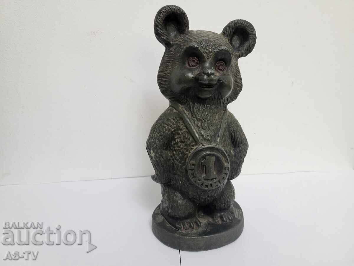 Παλαιό Χυτοσιδηρό Φιγούρα-παιχνίδι του Αρκουδάκι Μίσα Πρωταθλητής