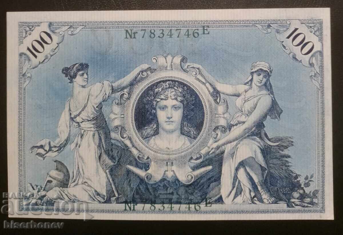 100 mărci Germania, 100 mark Germania, 1908, UNC cu preț € 11.76 | 23.00 BGN