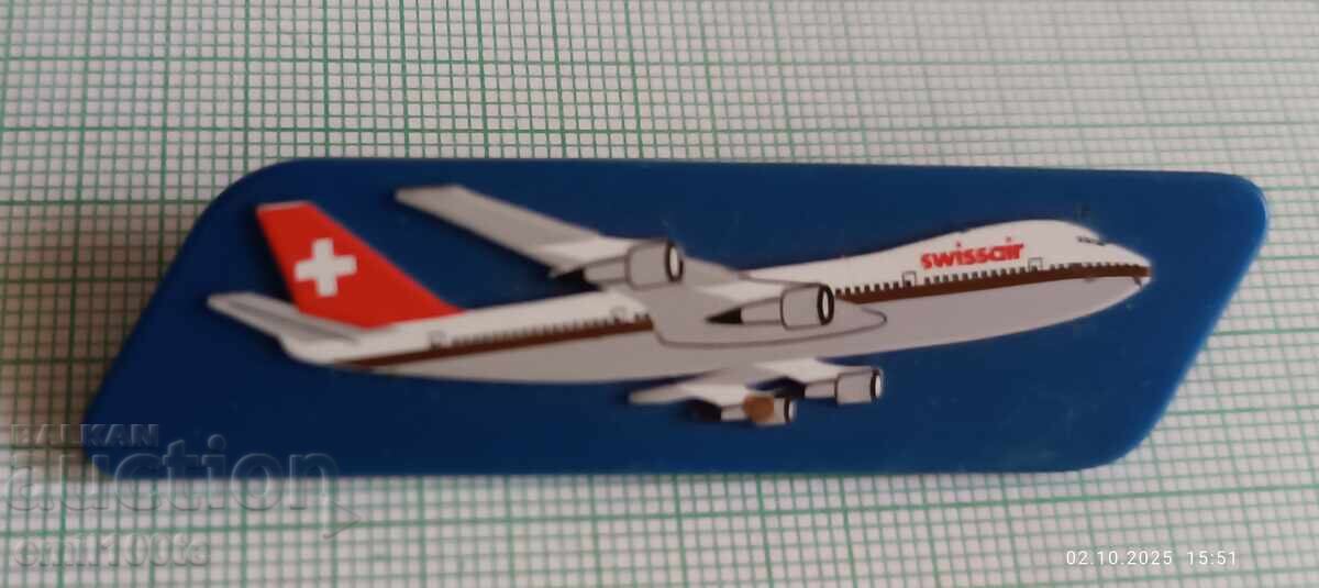 Emblemă - Swissair boeing 747 Avioane Elveția cu preț 7.00 BGN | € 3.58