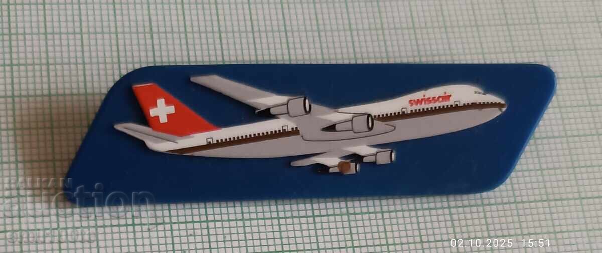 Emblemă - Swissair boeing 747 Avioane Elveția