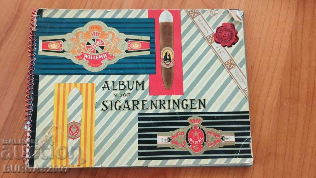 Old album with labels, cigar rings, "Willem II", 257 pcs with price 290.00 BGN | € 148.27 Old album with labels, cigar rings, "Willem II", 257 pcs with price 290.00 BGN | € 148.27