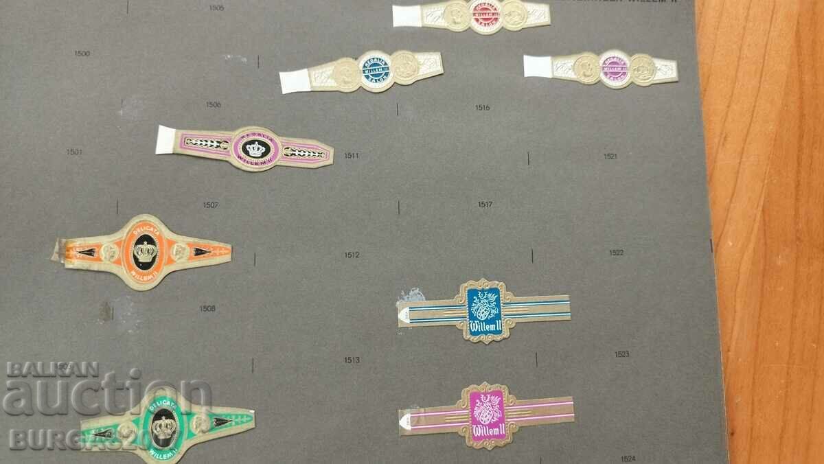 Old album with labels, cigar rings, "Willem II", 257 pcs - 5 Old album with labels, cigar rings, "Willem II", 257 pcs - 5
