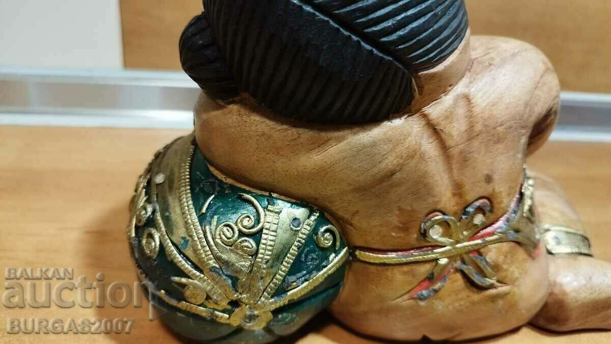 Old wooden figure, geisha - 5 Old wooden figure, geisha - 5