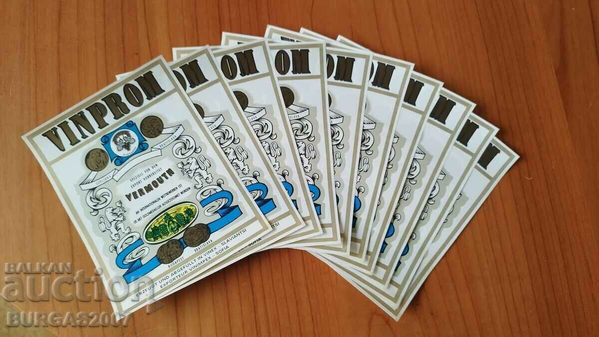 Old Labels, Lithograph, "Vermouth", Winimpex, 1970s. Old Labels, Lithograph, "Vermouth", Winimpex, 1970s.