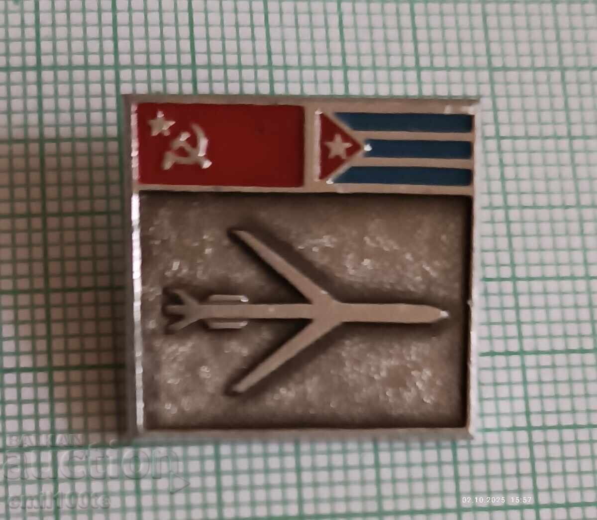 Emblemă - Avion Aeroflot URSS Cuba
