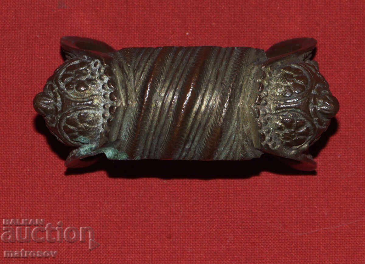 Brățară veche tradițională din bronz, bijuterie, cataramă