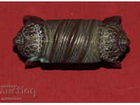 Brățară veche tradițională din bronz, bijuterie, cataramă