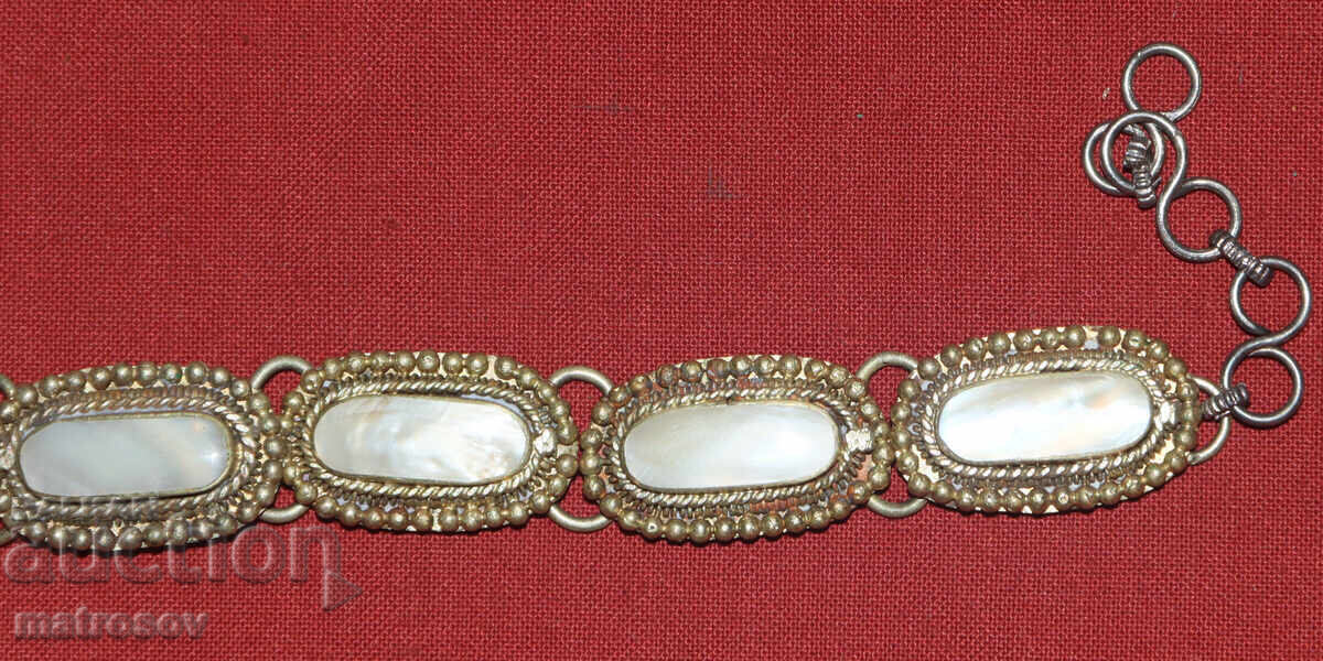 Brățară veche din argint lucrată manual, bijuterie - 5