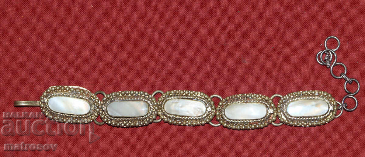 Brățară veche din argint lucrată manual, bijuterie