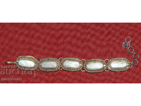 Brățară veche din argint lucrată manual, bijuterie