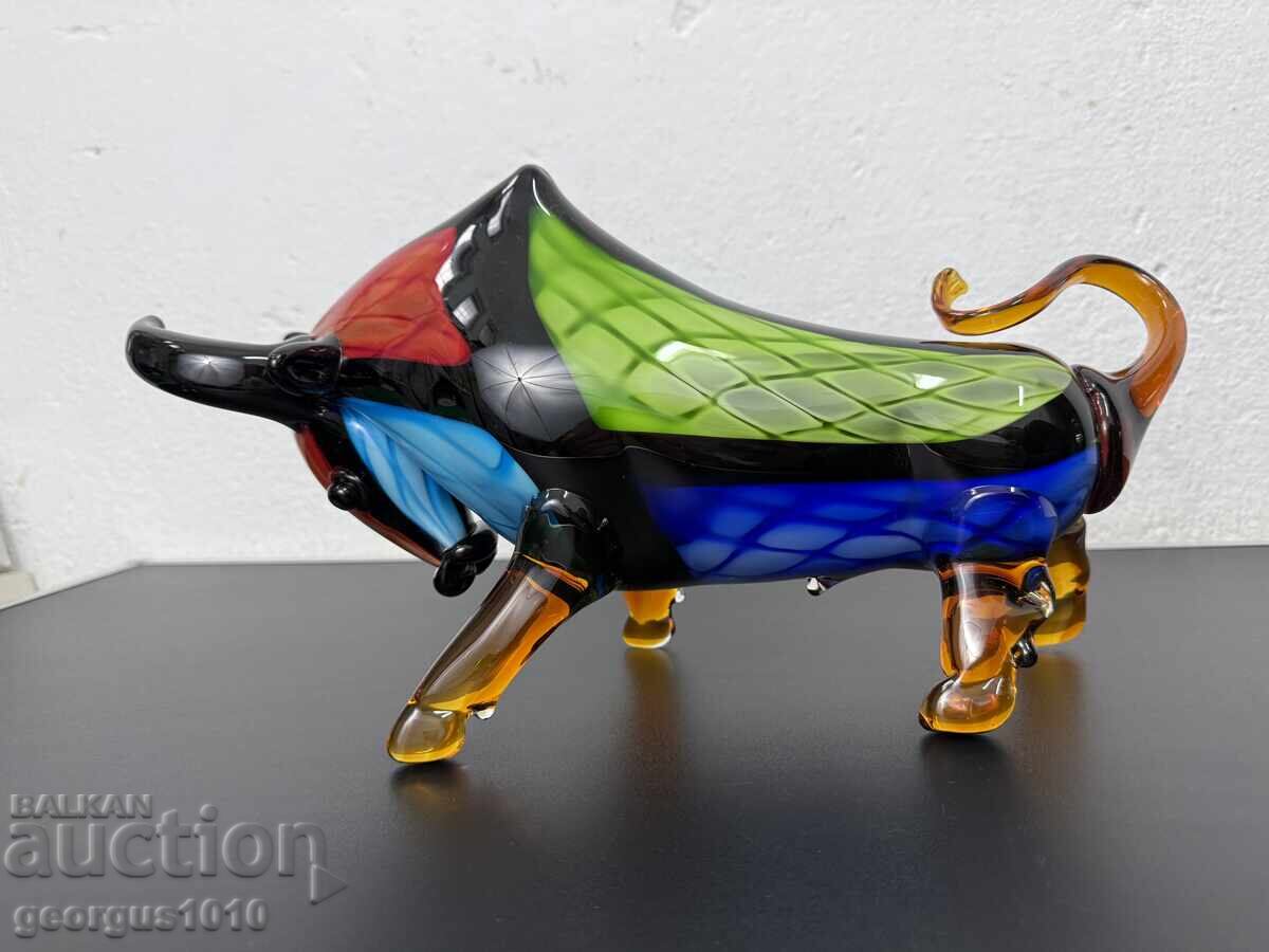 Μεγάλος γυάλινος ταύρος MURANO №7444 με τιμή 600.00 BGN | € 306.78
