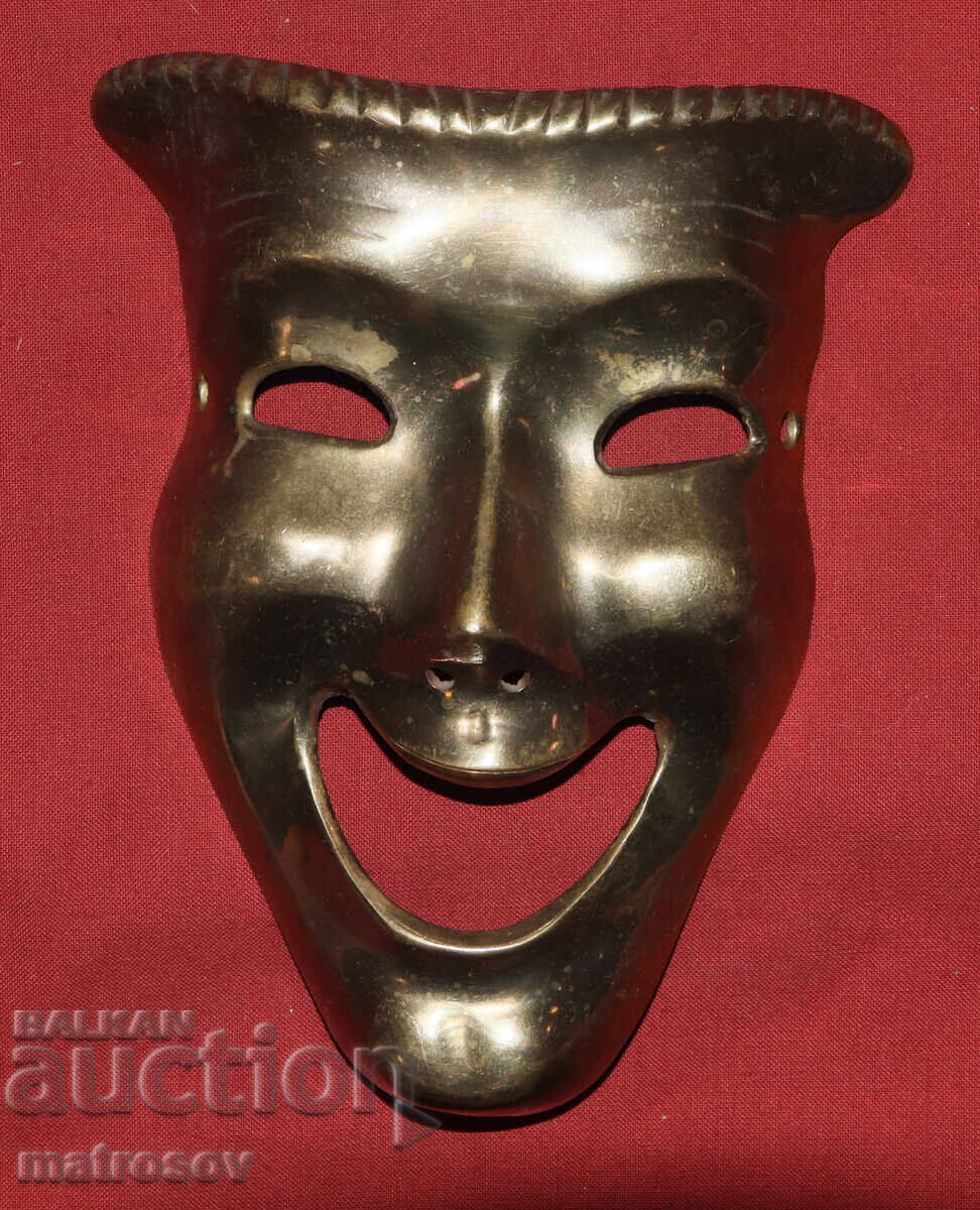 Handmade brass wall decoration, mask with price 120.00 BGN | € 61.36