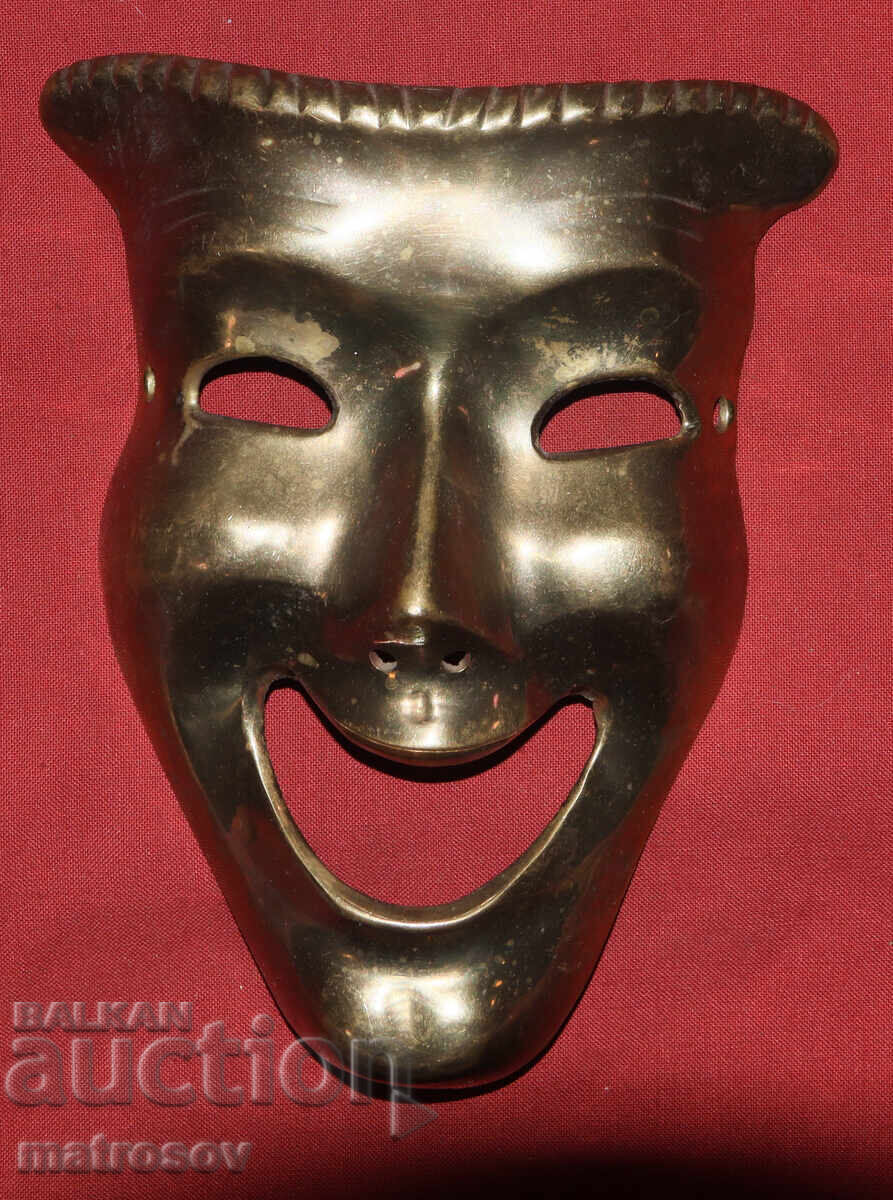Handmade brass wall decoration, mask