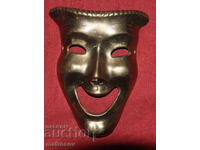 Decorațiune de perete din alamă lucrată manual, mască