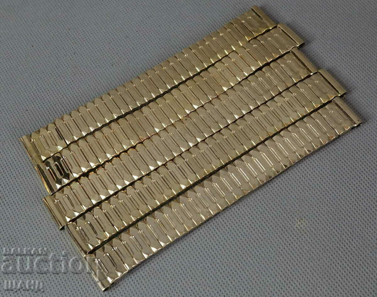 5 Стари Позлатени Верижка Мъжки Ръчен Часовник 18мм с цена 5.00 лв. | € 2.56