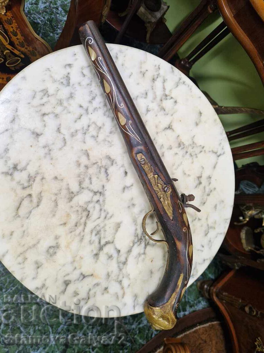 Frumos pistol antic cu cremene - Replică - 6 Frumos pistol antic cu cremene - Replică - 6