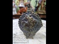 Υπέροχο αντίκα χάλκινο παγούρι - Άγιος Γεώργιος