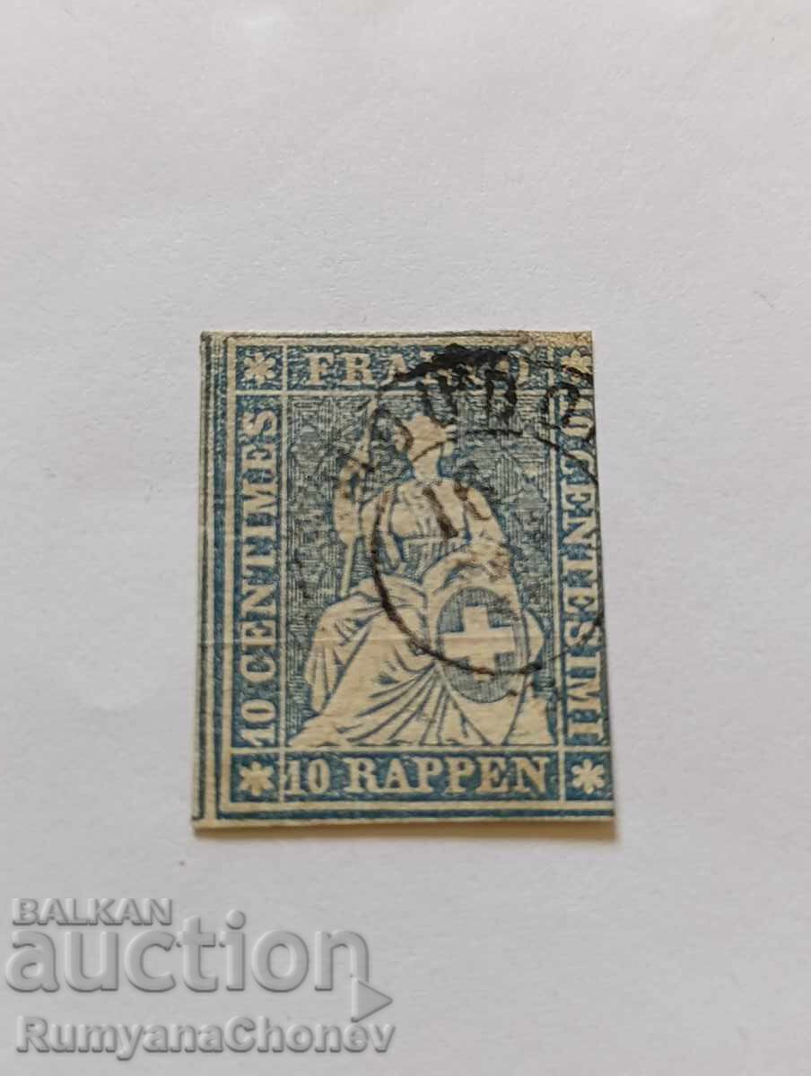 Γραμματόσημο Ελβετίας 1854