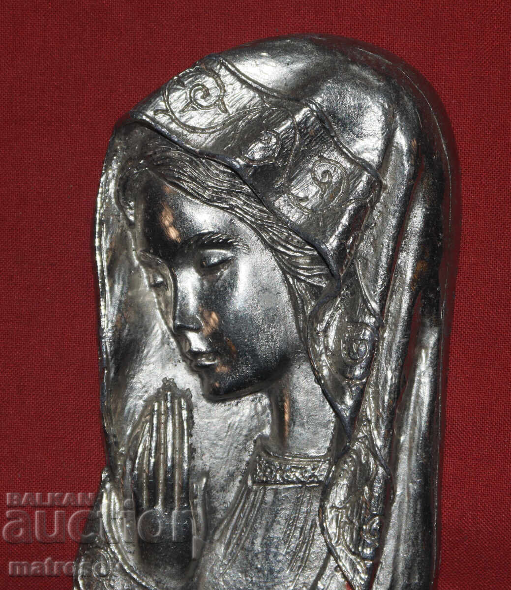 Auction  Handmade Metal Wall Icon, Holy Virgin Mary