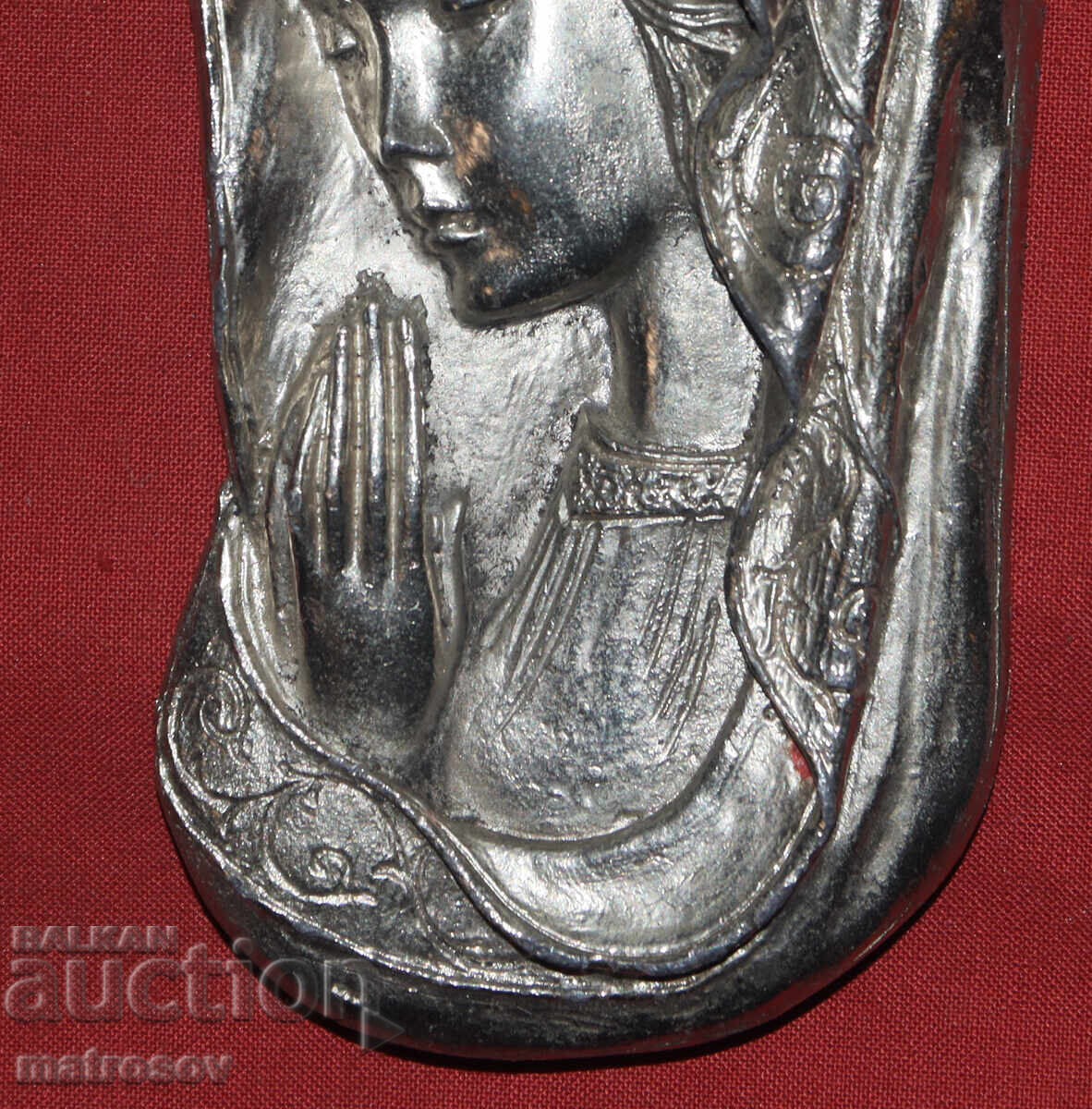 Delivery of Handmade Metal Wall Icon, Holy Virgin Mary
