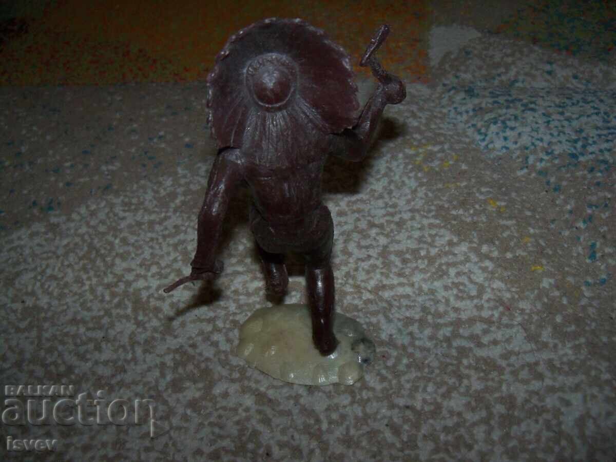 Large plastic soldier, Native American, Soviet toy with price 15.00 BGN | € 7.67