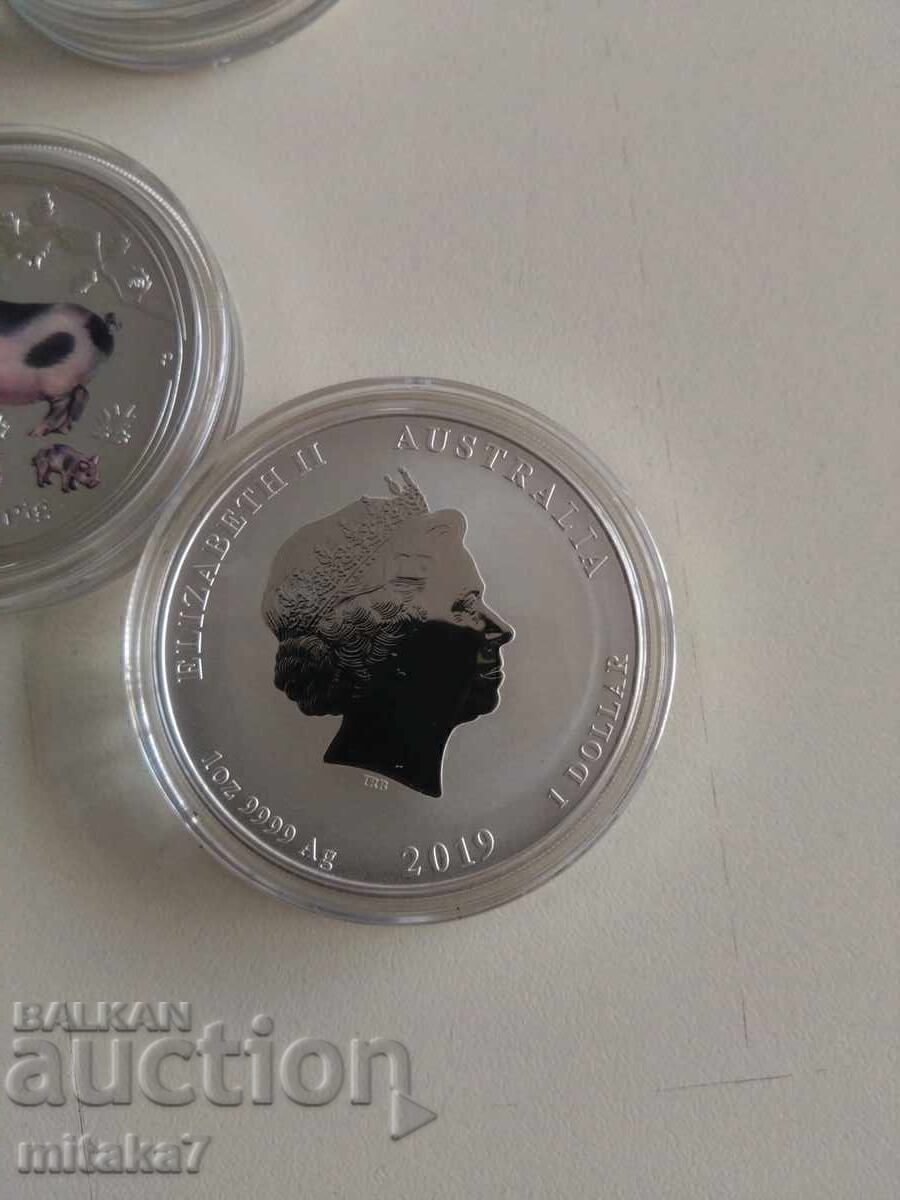 Licitație Lunar de argint „Anul Porcului”, 2019