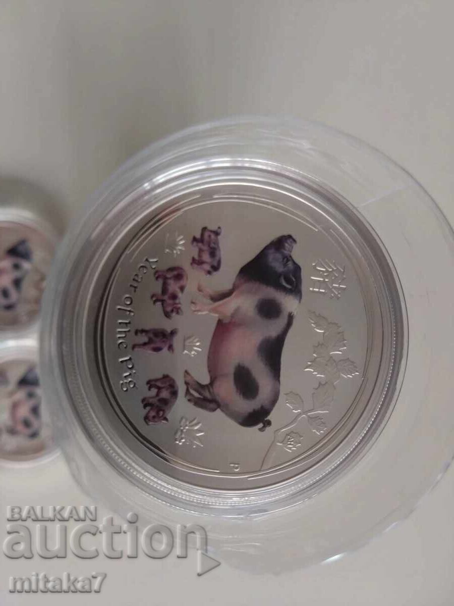 Silver Lunar "Year of the Pig", 2019 - 6