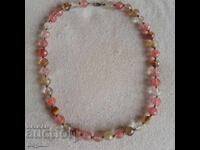 Ασημένιο κολιέ με φυσικά πετράδια