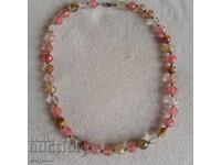 Ασημένιο κολιέ με φυσικά πετράδια