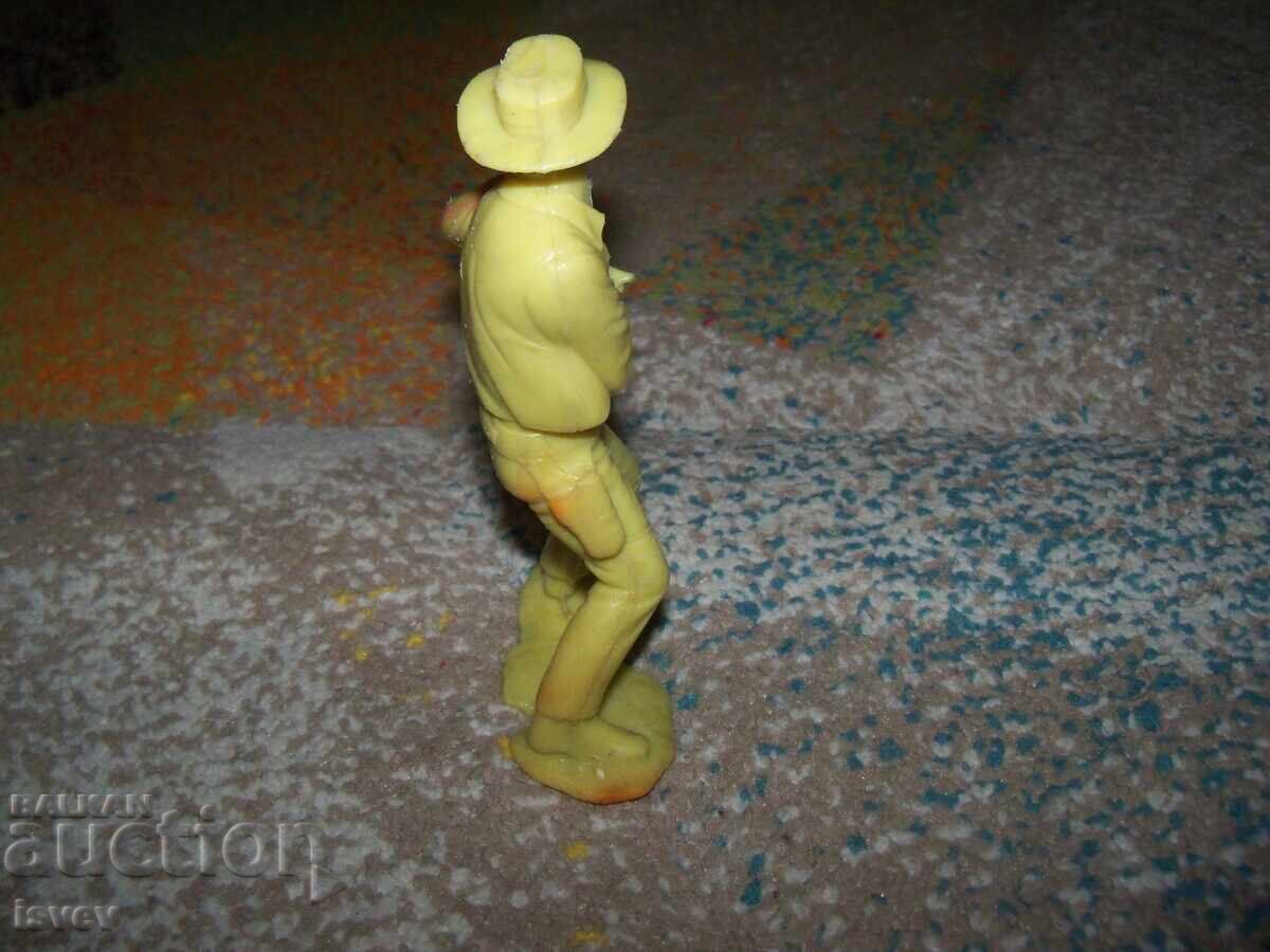 Аукцион Голям пластмасов войник, каубой соц играчка.