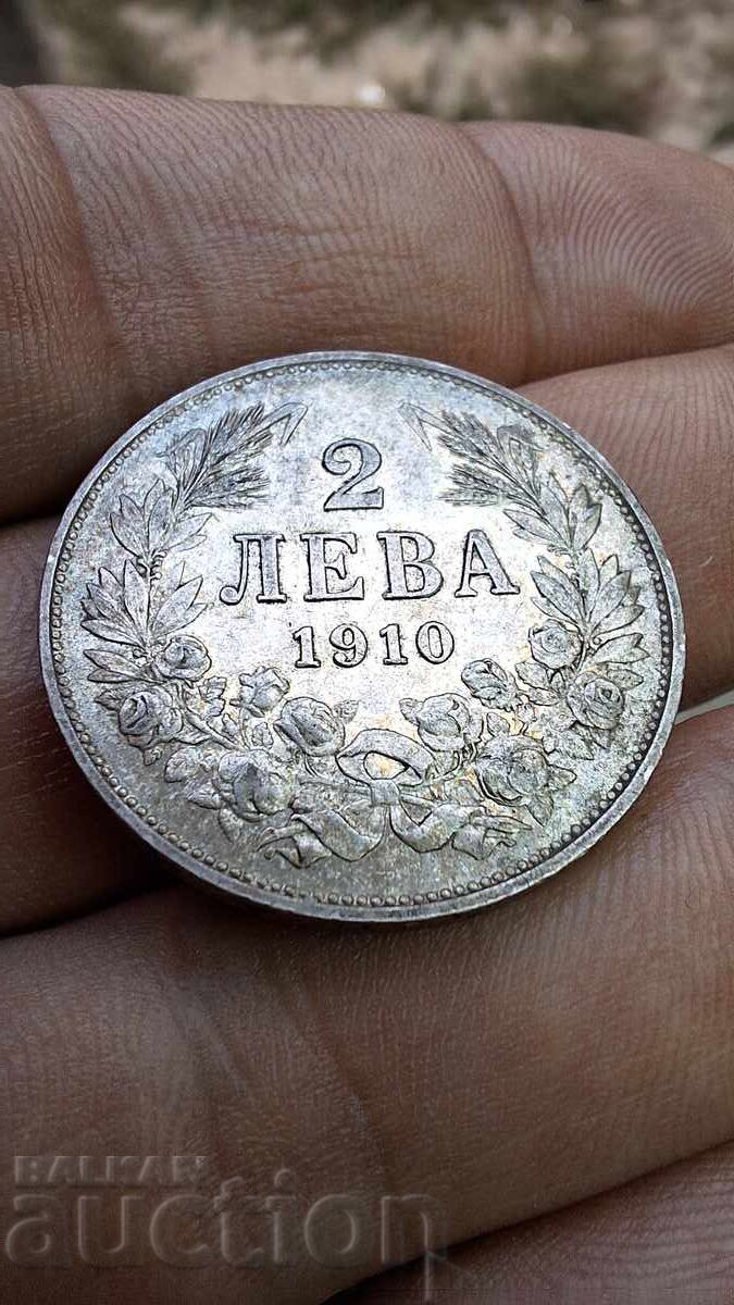Auction 2 Leva 1910 Year EXCELLENT Auction 2 Leva 1910 Year EXCELLENT