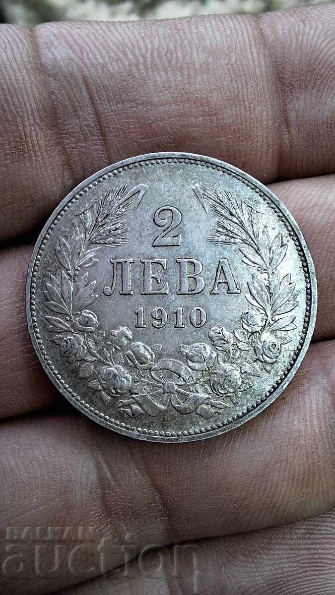2 Leva 1910 Year EXCELLENT 2 Leva 1910 Year EXCELLENT