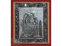 Metal icon, bas-relief, Annunciation of the Blessed Virgin Mary