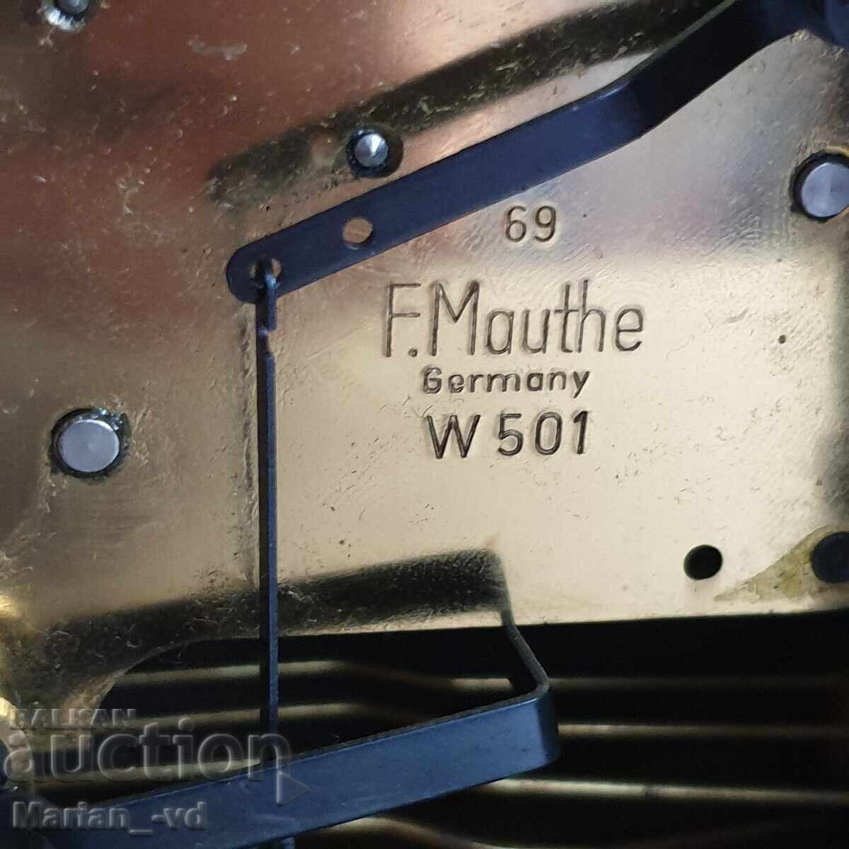 Επιτραπέζιο ρολόι τζακιού Mauthe - δεκαετία του '60 - 7