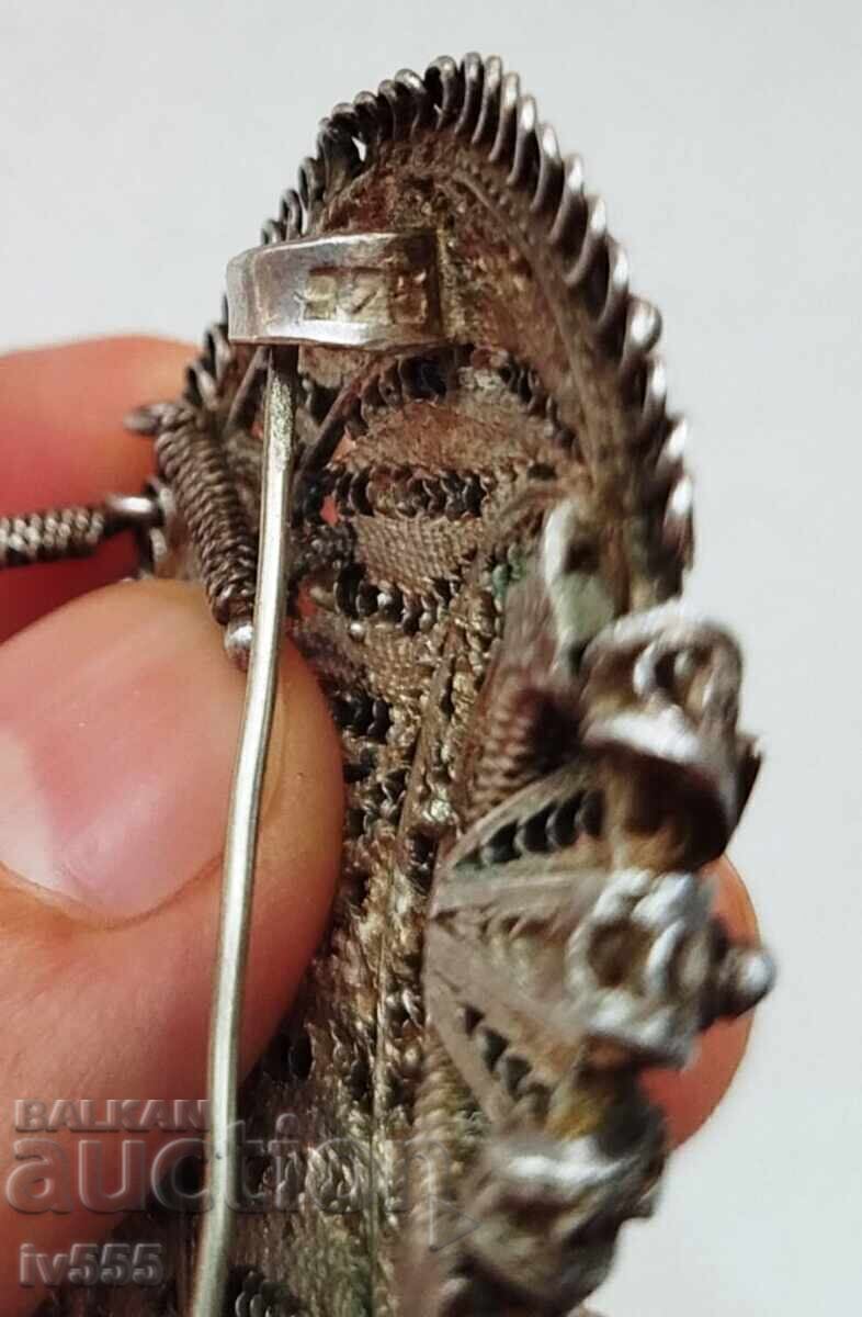 Livrarea VÂND BROȘĂ VECHE RARĂ DIN ARGINT FILIGRAN PENTRU BIJUTERII