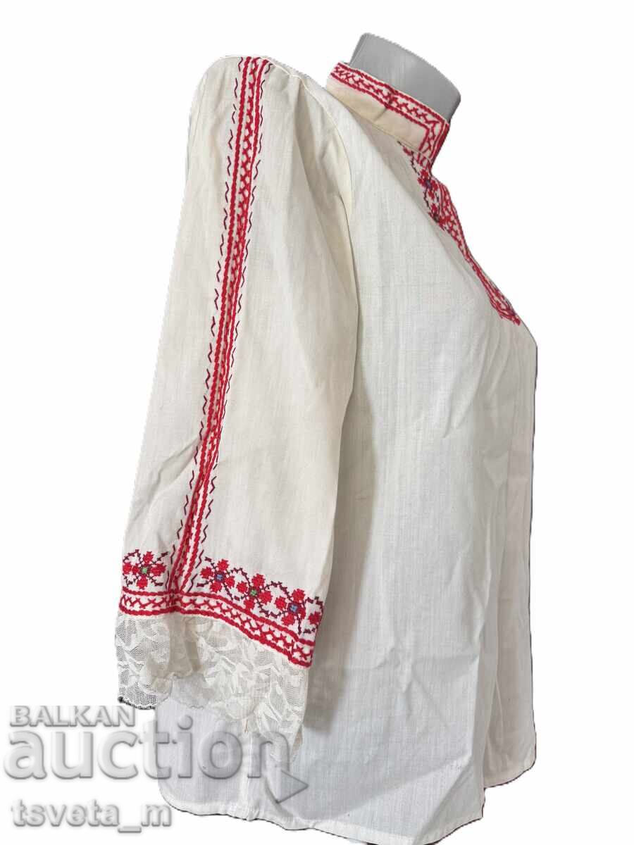 Auction  Women's cotton shirt with embroidery, folk costume