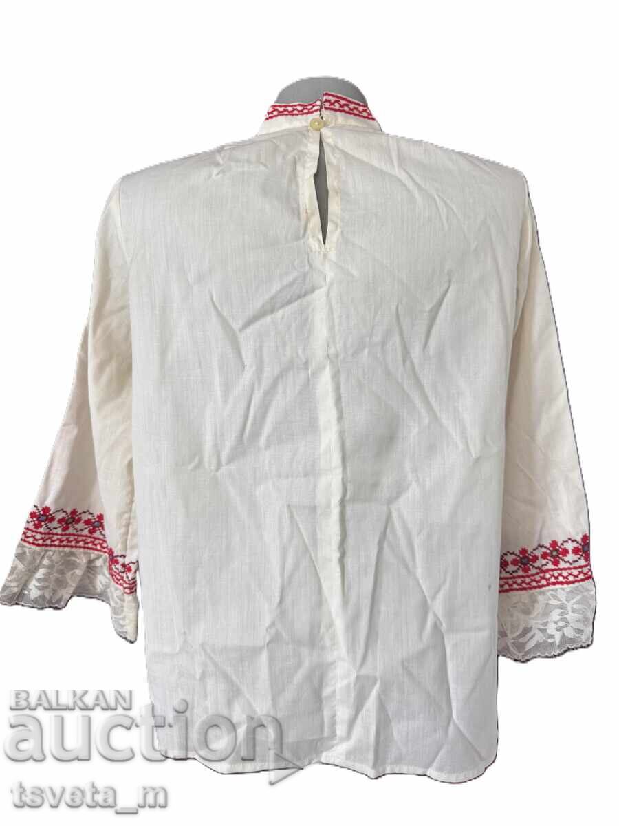 Women's cotton shirt with embroidery, folk costume - 5