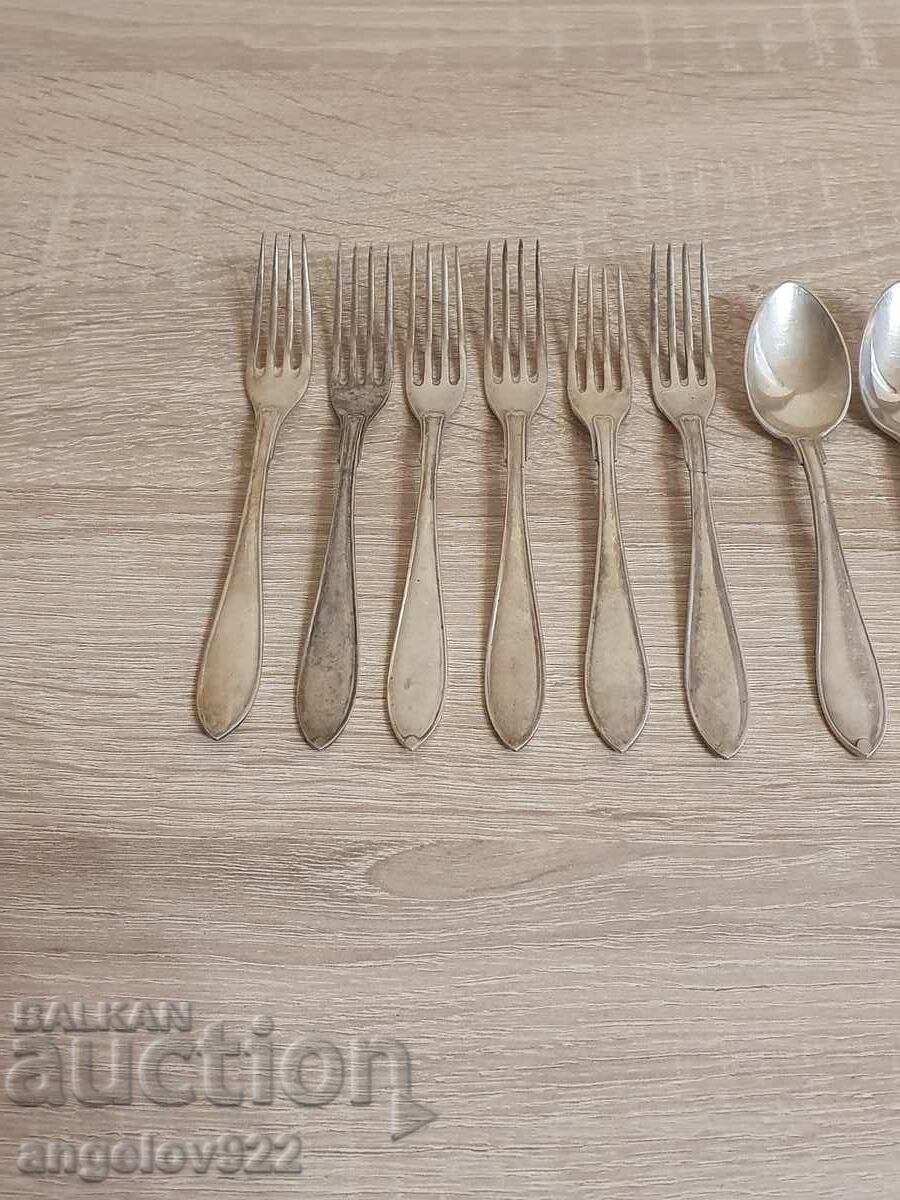 6 spoons and 6 forks NS with price 13.00 BGN | € 6.65 6 spoons and 6 forks NS with price 13.00 BGN | € 6.65