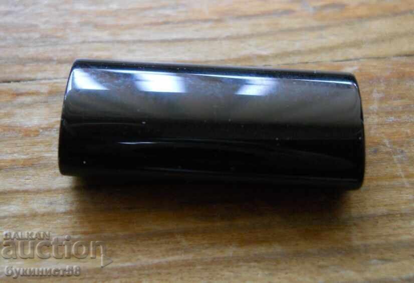 Φασεταρισμένο ημιπολύτιμο λίθος τύπου μενταγιόν - μαύρος τουρμαλίνης