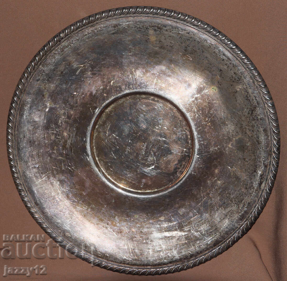 Old silver-plated tray / serving dish with price 170.00 BGN | € 86.92
