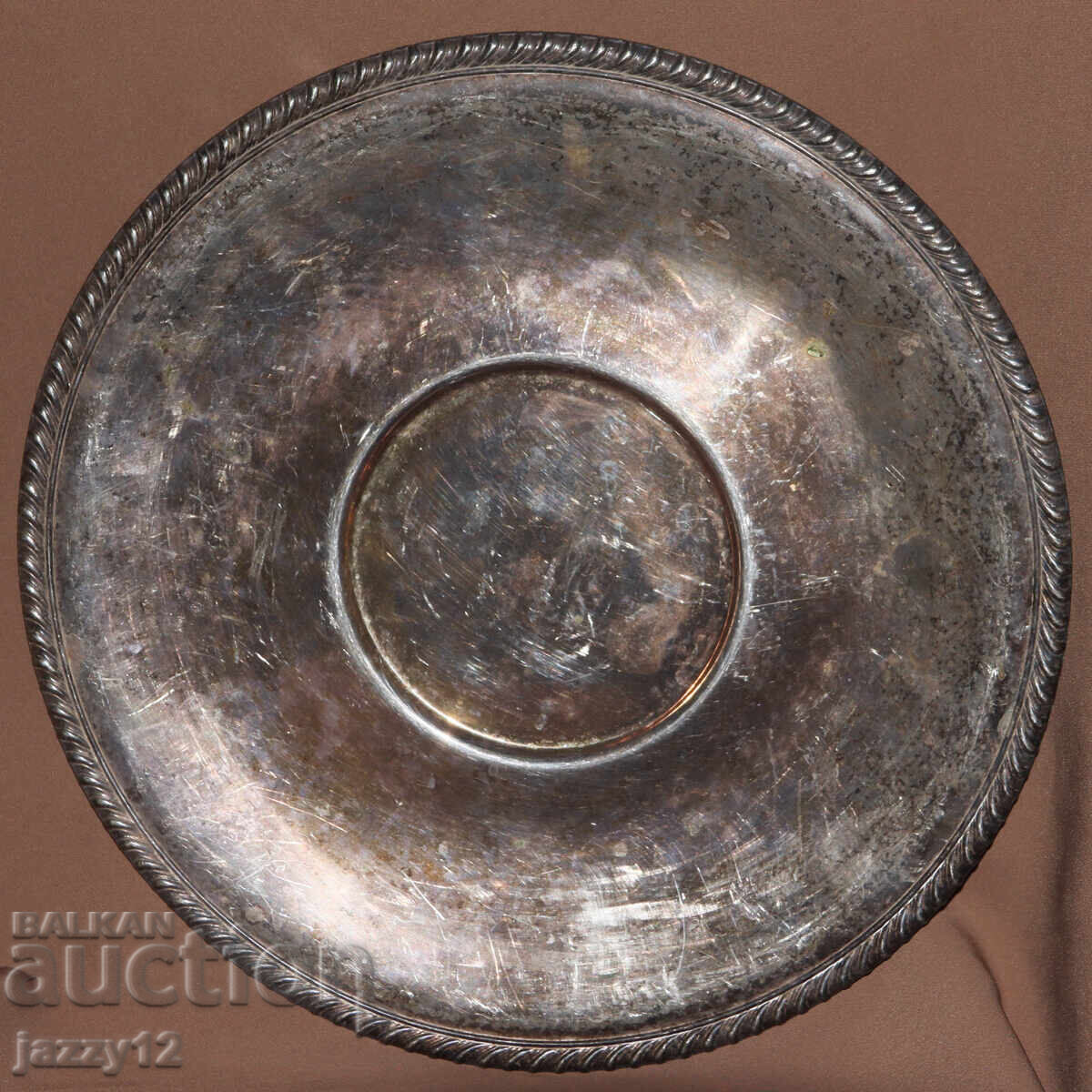 Old silver-plated tray / serving dish
