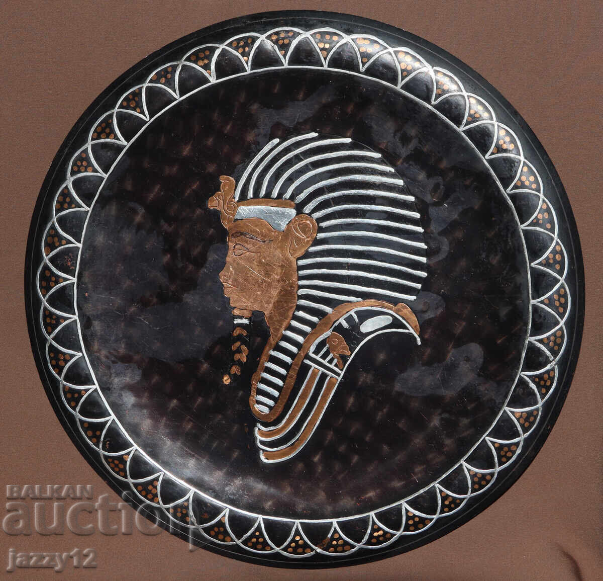 Метална чиния пано поднос стенна украса египетски мотиви с цена 150.00 лв. | € 76.69