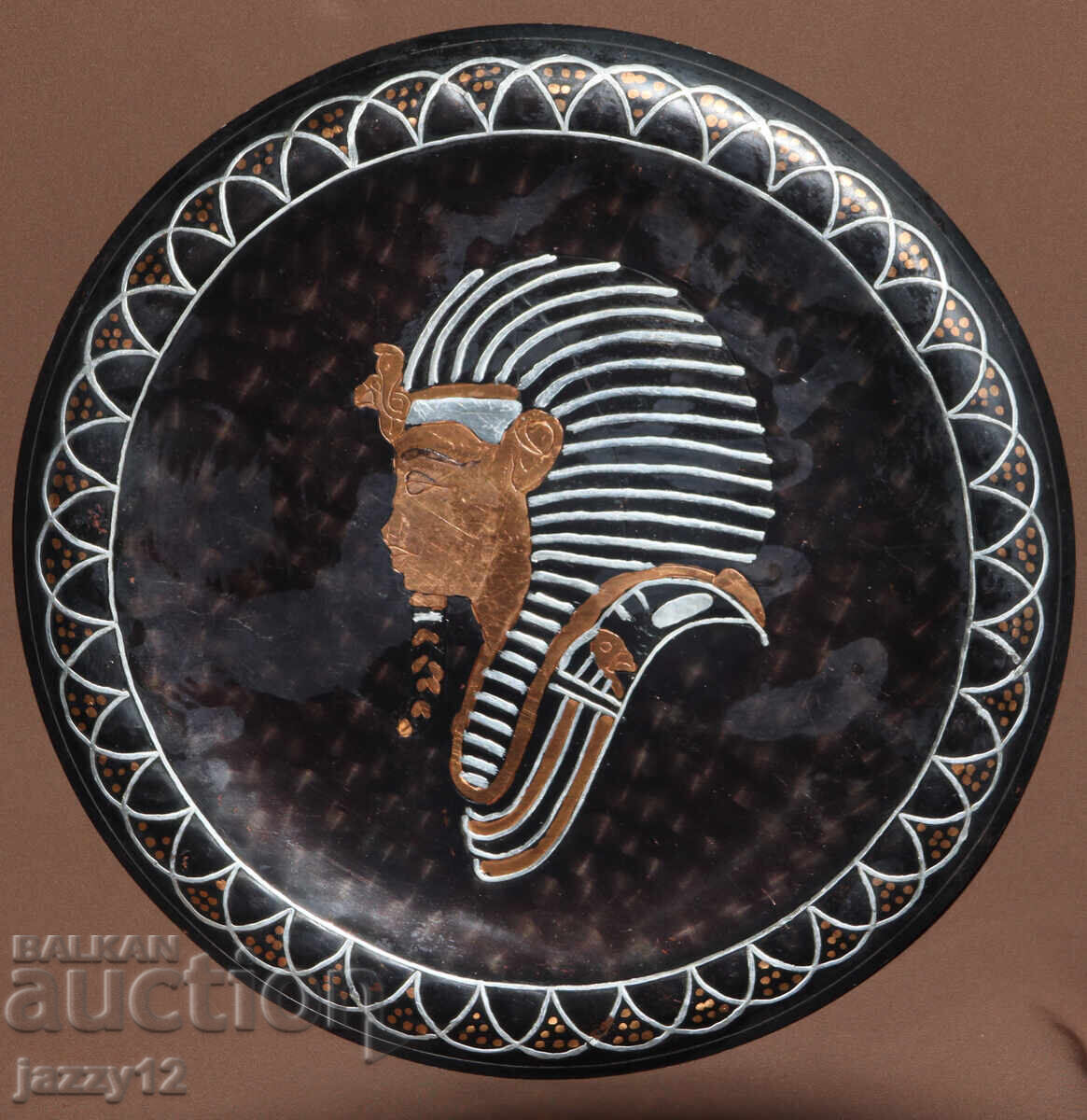 Метална чиния пано поднос стенна украса египетски мотиви