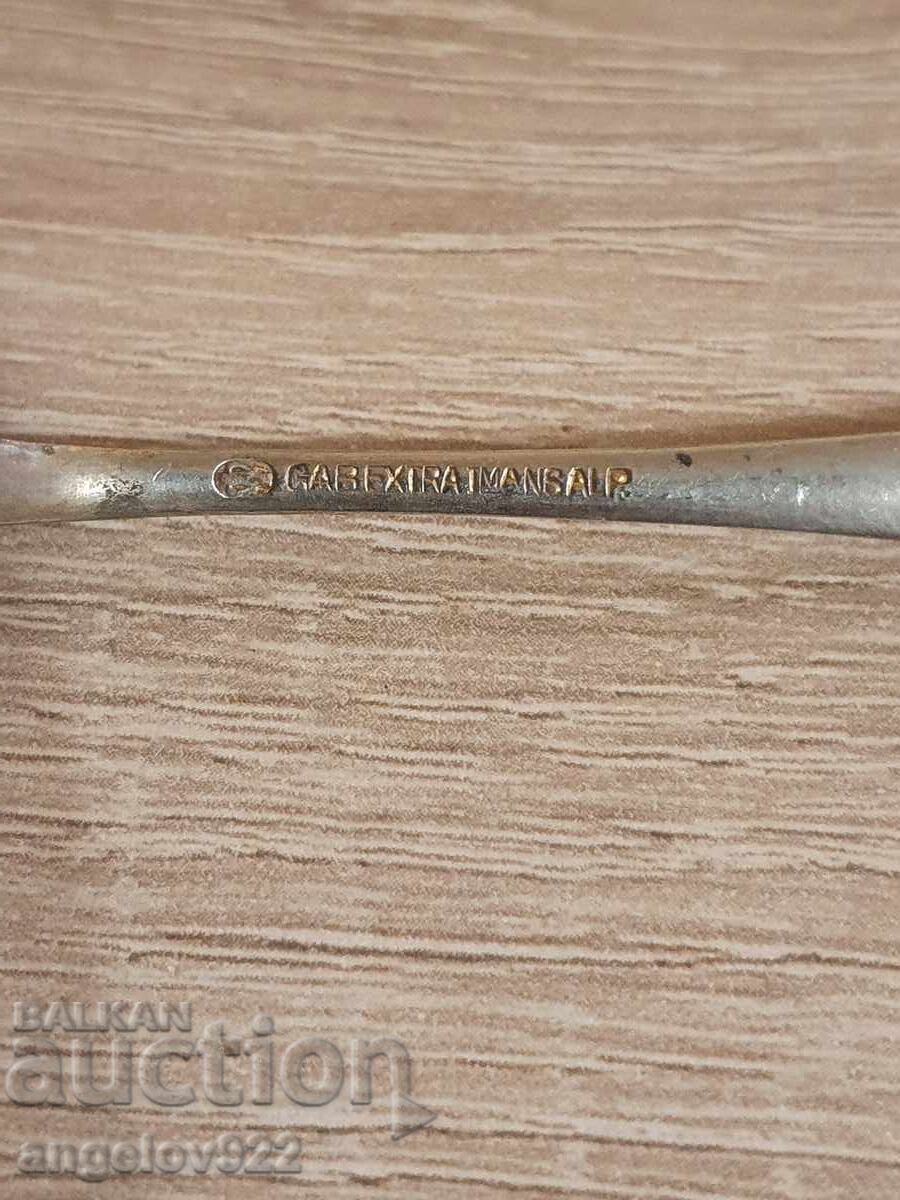 7 gold-plated coffee spoons!!! - 6 7 gold-plated coffee spoons!!! - 6