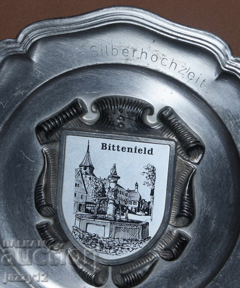 Δημοπρασία Καλένια πιάτο, δίσκος αστικό τοπίο Δημοπρασία Καλένια πιάτο, δίσκος αστικό τοπίο