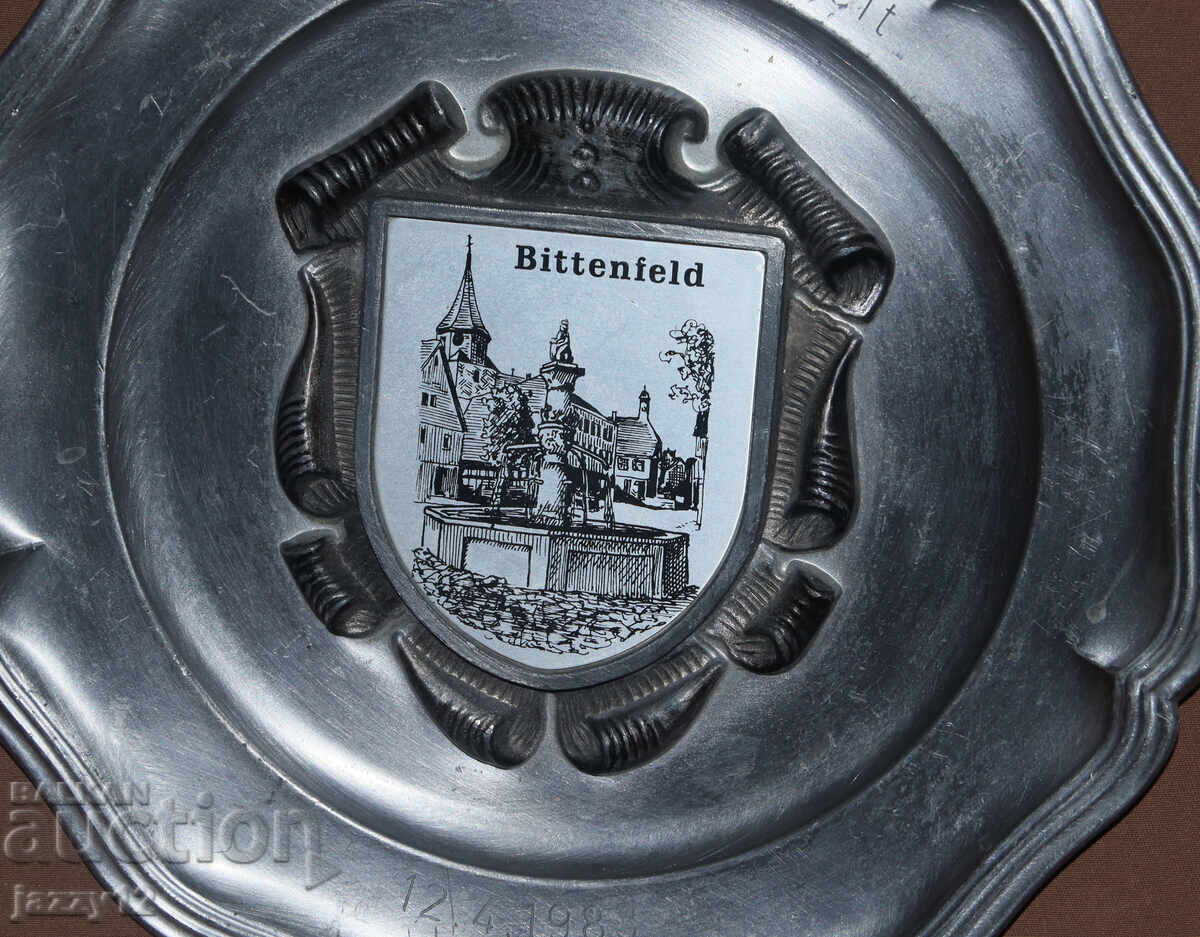 Παράδοση Καλένια πιάτο, δίσκος αστικό τοπίο Παράδοση Καλένια πιάτο, δίσκος αστικό τοπίο