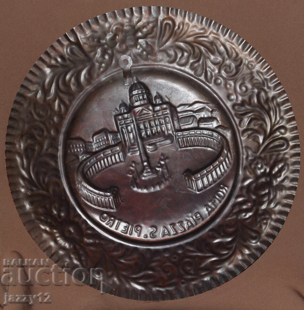 Медно пано чиния стенна украса Рим, площад Св. Петър - 6