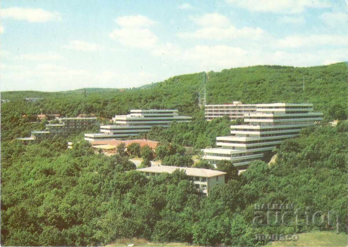 Стара картичка - Златни пясъци, хотели "Плиска" и "Велико Тъ